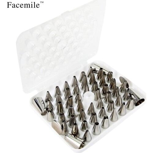 52pcs/set DIY Stanless Steel Icing Tips Nozzles Cookie Sugarcraft Cake Decorating Supplies Gift Set 03029