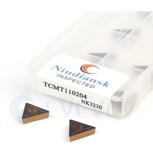 TCMT110204 NK3230 TCMT110208 CNC Lathe Turning Tool Carbide Insert Two-Color Coating Machining Steel Sharp Cut No Built-up tumor