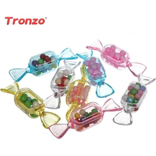 Tronzo 10pcs Gift of Nothing For The Person Who Has Everything Colorful Transparent Candy Box Wedding Birthday Party Decor