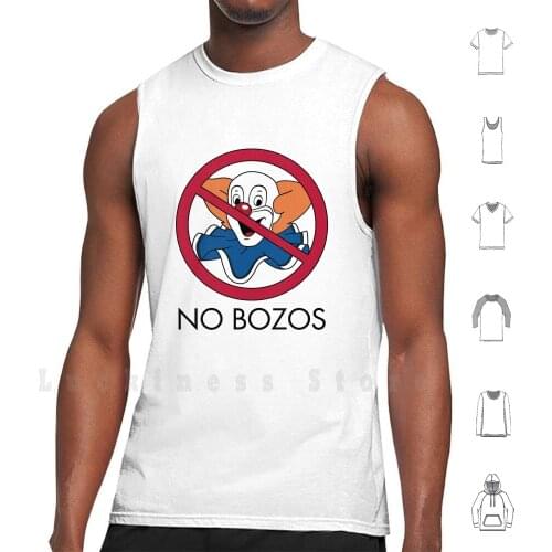 No Bozos tank tops vest sleeveless Eddie Bozo Clown No Bozos 80s Vintage Retro