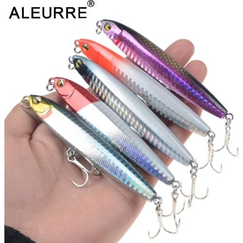 All water Wobbler Pencil Fishing Lure 80/100mm 10/14/18g Sinking Sea Bass Baits Artificial Hard Bait Pesca Fishing Tackle