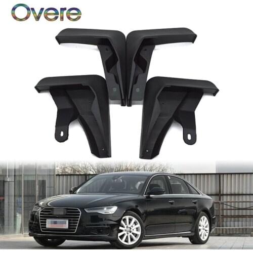 OVERE Car Front Rear Mudguards For Audi A6 2016 2017 2018 A6L Mud Flap Accessories Splash Guard Car-styling Fender 1Set Mudflaps