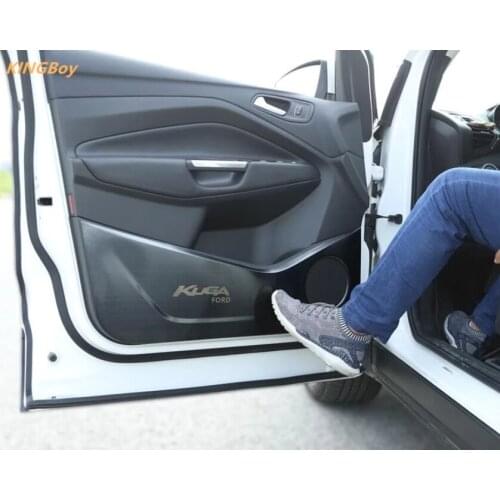 Stainless steel door anti-kick pad protection pad 4pcs For Ford Escape Kuga 2013-2019 Car styling