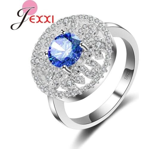Femme Women Ring Best Choice Classic Round Shape for Women Wedding Bridal Engagement Bijoux 925 Sterling Silver Jewelry
