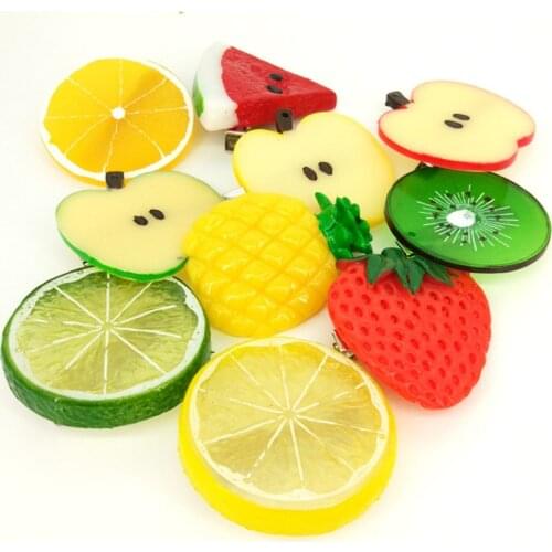 10pcs New Children Hair Accessories Strawberry Pineapple Fruit Hairpins Cartoon Personality Fruit Hair Clip for Girls Hair Rope