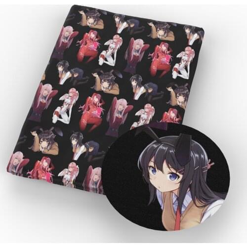 50*145cm Anime Printed Polyester Cotton Fabric for Tissue Sewing Quilting Fabrics Needlework Material DIY Handmade,c18407