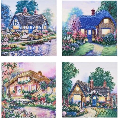 5D Special Shaped Drill Landscape DIY Diamond Painting Country House Picture Diamond Embroidery Art Scenery Mosaic Home Decor