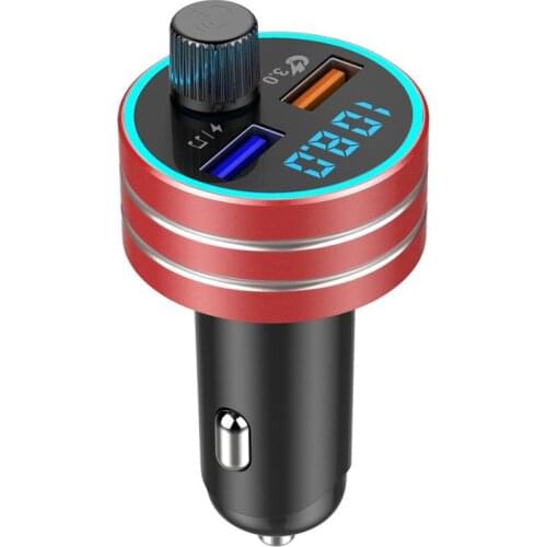 Car Mutifunctional Bluetooth FM Transmitter Wireless Handsfree Radio MP3 Player Dual USB Phone Quick Charging Adapter