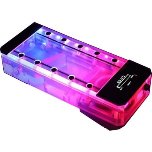 Barrow 17W Pump Radiator One-Piece, LED display PWM speed control type For Case Water cooling Heatsink 150MM/200MM Optional