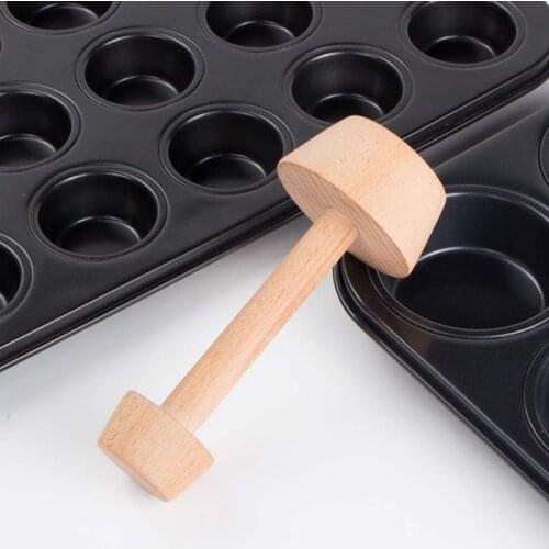 Wood Egg Tart Pusher Double Side Tart Tamper Pastry Pusher Wooden Eggtart Mold For Eggtart Mold Kitchen Baking Cake Tools