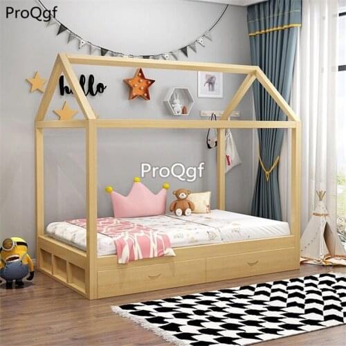 Ngryise 1 Set 80*190cm house shape children fashion bed
