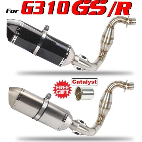 G310G/R Slip-on Motorcycle Exhaust Headers Carbon Fiber Muffler DB Killer Catalyst Escape Elbow Accessories for BMW G310GS G310R