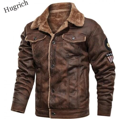 Hugrich Men's Faux Leather Jackets