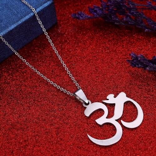 India Yoga Pendant Women Girl OHM Hindu Buddhist AUM OM Hinduism Outdoor Sport Jewelry