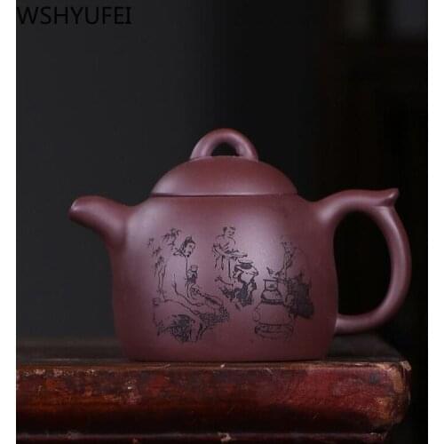 Yixing Tea pot Purple Clay filter Teapot Chinese Famous handmade Tea set kettle tea infuser Customized gifts Authentic 370ml