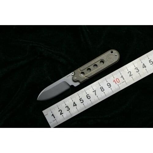 LOVOCOO Mini S35VN Steel Folding knife titanium handle hunting survival camping Keyring knives pocket EDC practical daily tools