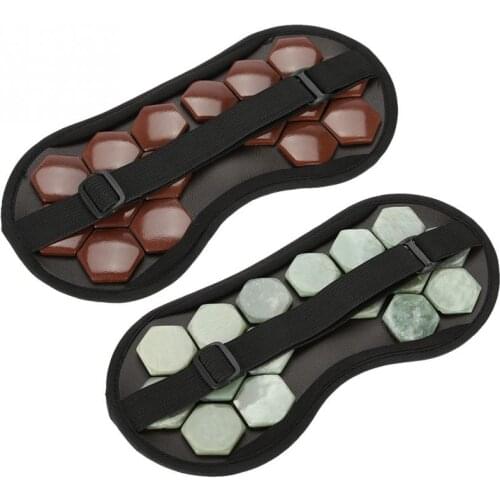 Natural Real Tourmaline Eye Massager Therapy Jade Stone Germanium Sleep Eye Mask Shade Cover Help Sleep Eye Relaxation