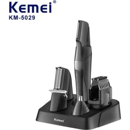 Kemei 5029 All In One Multifunctional Hair Clipper Beard Shaver for Nose Eyebrow Hair Trimmer Men Grooming Kit IPX6 Waterproof