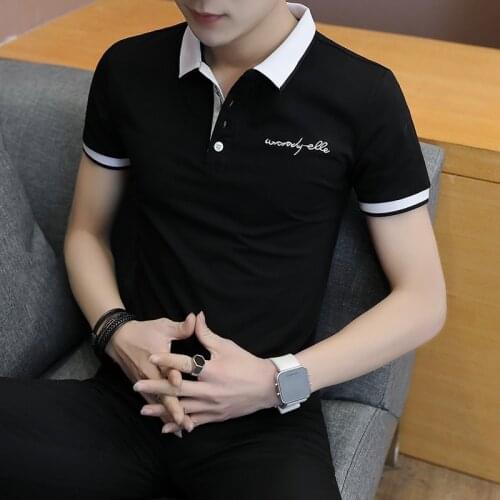 2019 Brand Men Polo Shirt Clothing Mens Business Casual Solid Male Polo Shirt Short Sleeve High Quality Clothing Golf Polos