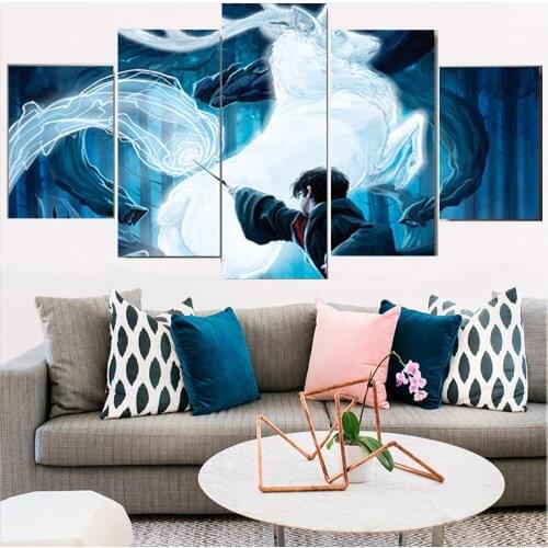 5 Pieces Wall Art Canvas Painting Animation Figure Poster Modern Home Living Room Decoration Modular Pictures Free Shipping
