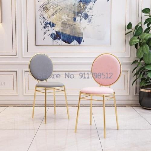 Dining chair home modern minimalist backrest leisure stool makeup chair ins net red milk tea shop light luxury table and chair