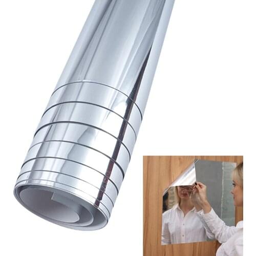 One Way Mirror Bathroom Mirror Wall Stickers Film Mirror Self-Adhesive Reflective Film Home Room Decoration