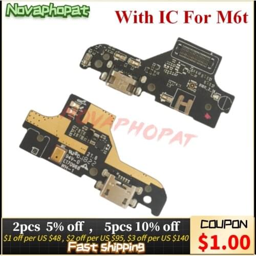 Novaphopat M6T Charger Port For Meizu M6T USB Dock Charging Port Connect Connector Mic Flex Cable Microphone +tracking
