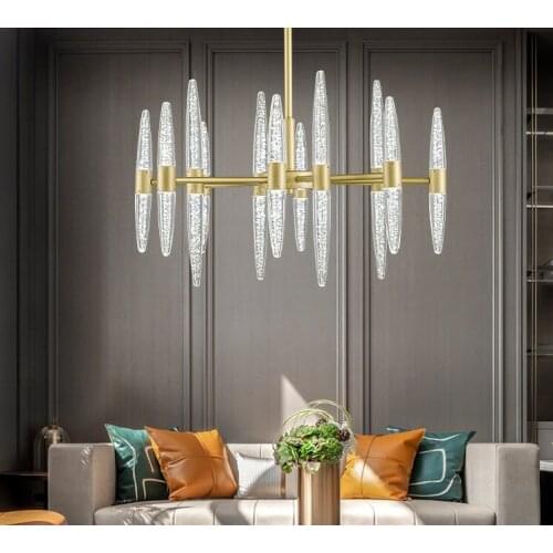 Postmodern Light Luxury Living Room Dining Room Bedroom American Simple Creative Glass Crystal Personality Net Red Chandelier