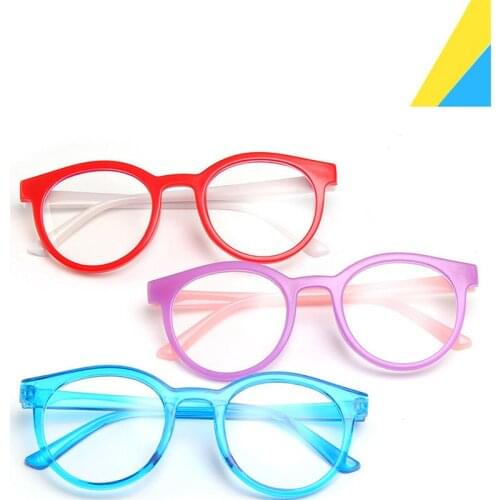 Retro Round Glasses Frame Childrens Glasses Anti-blue Light Glasses For Kids Student Eyeglasses Child Goggle Cute Pink