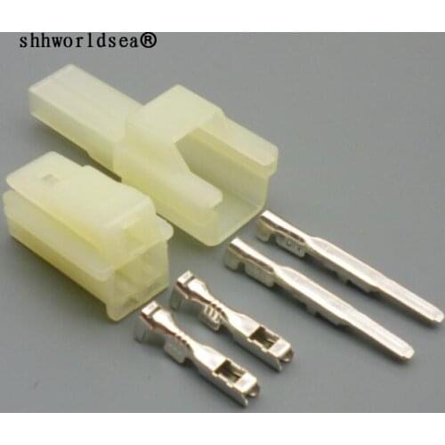 Shhworldsea 6090-1031 6090-1001 2.3mm 2 Pin Female Male Automotive Connector Wiring Harness Connector For Motorcycle Plug