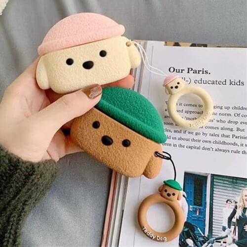 Puppy Silicone Case for Airpods 1 2 Cartoon Cute Case for Apple Airpods Pro Wireless Earphone Cover Charging Box