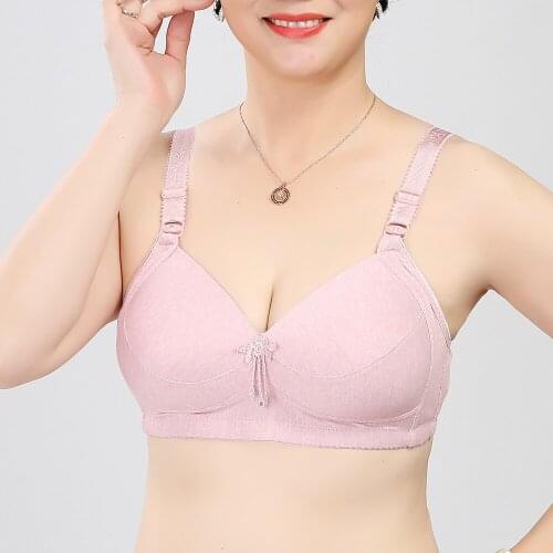 Middle-Aged And Elderly Comfort Women Bra Solid Wireless Underwear Soft Sleeping Tops Thin Padded Lingerie Muticolor Brassiere