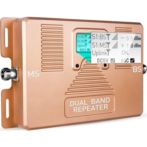 Atnj High Power Lcd Dual Band Lte Gsm 800/900mhz Mobile Phone Signal Booster 2g /3g Repeater Amplifier fixed wireless terminal