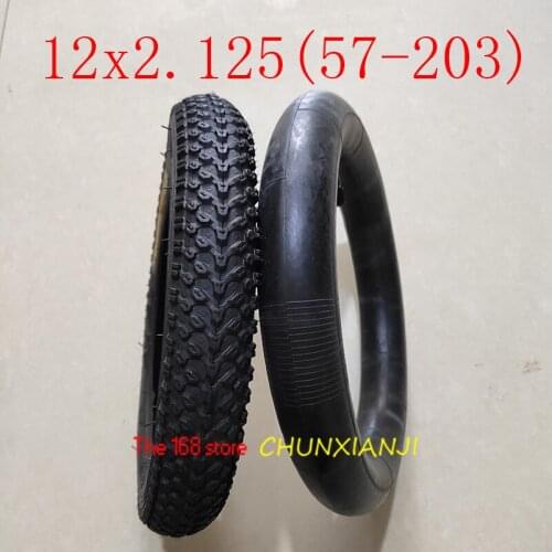 Bike Stroller Urban Electric Scoote Tire Set 12 x2.125 Inner and Outer Tyre 12 * 2.125 (57-203 )Tube Tyre