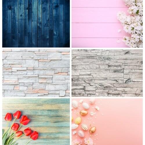 Vinyl Custom Photography Backdrops Brick Wall & Wood planks Theme Photo Studio Background FK91025-45