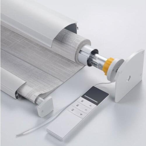 2020 High Grade Jacquard Velvet Fabric Motorized Zebra Shades Electric Blinds Compatible with Alexa Google Home via Broadlink