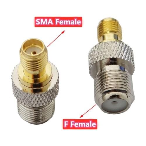 10PCS Copper F type female jack to SMA Female Jack adapter Connector High Quanlity