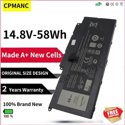 HSW New 062VNH G4YJM T2T3J 4ICP5/67/90 F7HVR Laptop Battery For DELL For Inspiron 15 7537 17 7737 14.8V 58Wh