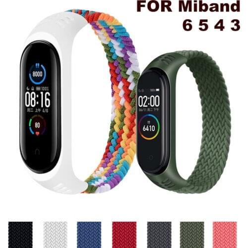 Bracelet for Mi band 5 Strap Nylon Braided Solo Loop pulseira bracelet Miband4 Miband5 Wristband for xiaomi Mi band 4 3 6 strap