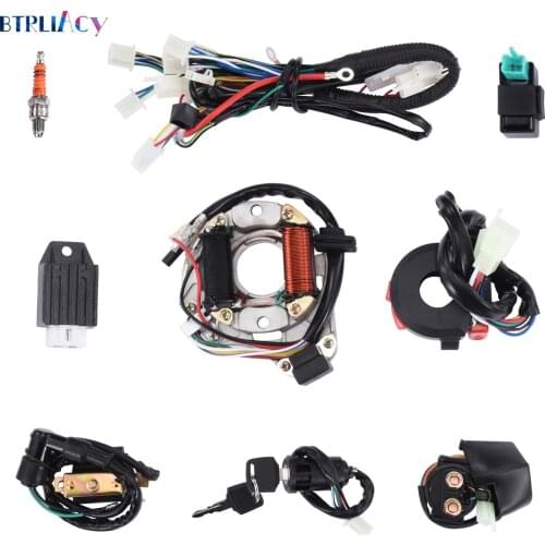 BTRLIACY Full Complete Electrics Wiring Harness CDI Stator Coil For Motorcycle ATV Quad Pit Bike Buggy Go Kart 50 70 110 125cc