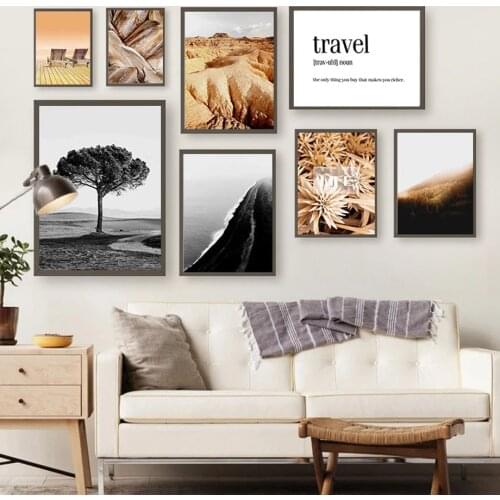 Desert Flower Black And White Tree Quote Wall Art Canvas Painting Nordic Posters And Prints Wall Pictures For Living Room Decor