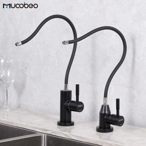 Black Stainless Steel Direct Drinking Water Purifier Faucet Osmosis Drinking Filter Tap For Kitchen Used