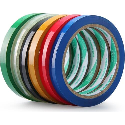 Long 50M Color Tape Sealing Adhesive Tape Bag Neck Sealer Tape Sealing Fruit Veg Food Sweets Width 10/12/15/20mm