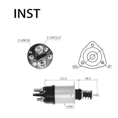 ELECTROMAGNETIC SWTICH SOLENOID FOR 24V 7.5KW 1115657 1115663 1115683 362 STD0864WA STD2242EC STD2242NB STD3605NB