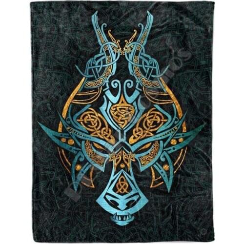 Fenrir Fleece Blanket 3D full printed Wearable Blanket Adults/kids Fleece Blanket Sherpa Blanket Drop Shipping 05