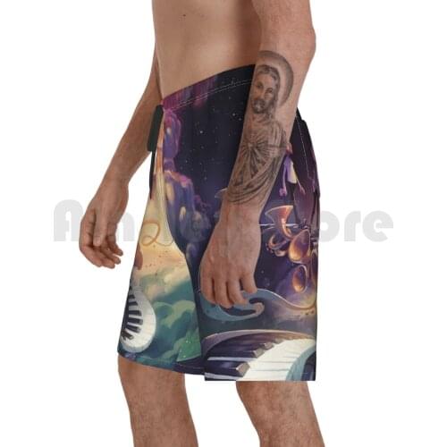 The Click-Ajr Beach Shorts Men Beach Pants Swimwear Ajr The Click Click Clouds Dream Piano Horns Music Album Album