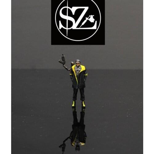 1/64 Scale Resin Die-cast Figure Model Punk Drug Lord Doll Car Model Scene Layout Collection Decorative Toys Free Shipping