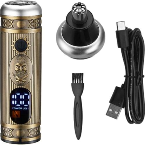 Multifunction LCD Digital Display Mens Mini Electric Shaver Portable Nose Hair Trimmer Razor