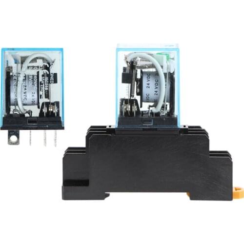 MY4NJ LY2NJ MY2NJ Power Relay Intermediate MY4N-J AC 220V DC 24V 10A 8 Pin Without Base New 2017
