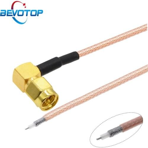 Single End Elbow SMA Male Right Angle Plug to PCB Soldering RG316 Pigtail Cable for WIFI Wireless Router GPS GPRS Wire Connector